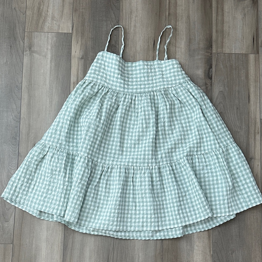 Petal & Pup Mint Gingham Mini Dress